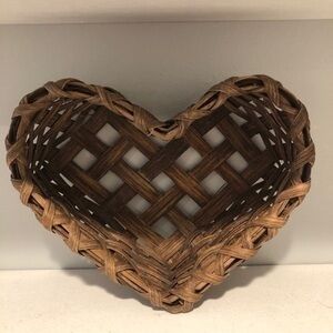 Heart shape woven basket